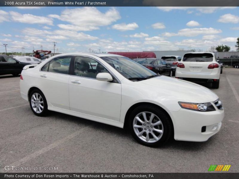 Premium White Pearl / Parchment 2008 Acura TSX Sedan