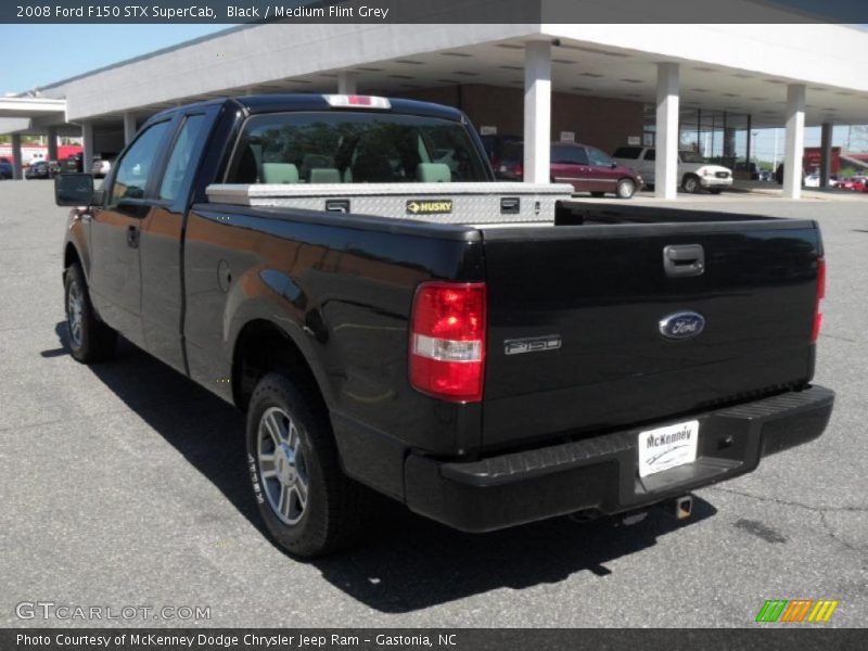 Black / Medium Flint Grey 2008 Ford F150 STX SuperCab