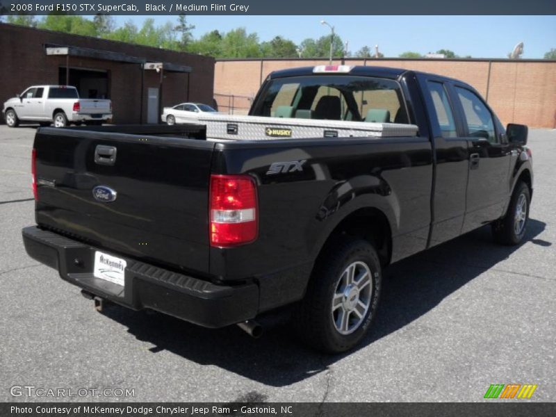 Black / Medium Flint Grey 2008 Ford F150 STX SuperCab