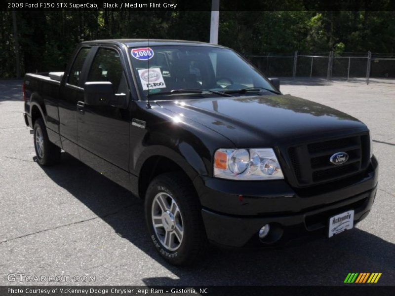 Black / Medium Flint Grey 2008 Ford F150 STX SuperCab