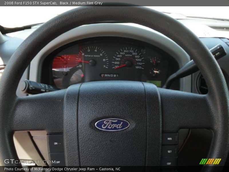 Black / Medium Flint Grey 2008 Ford F150 STX SuperCab