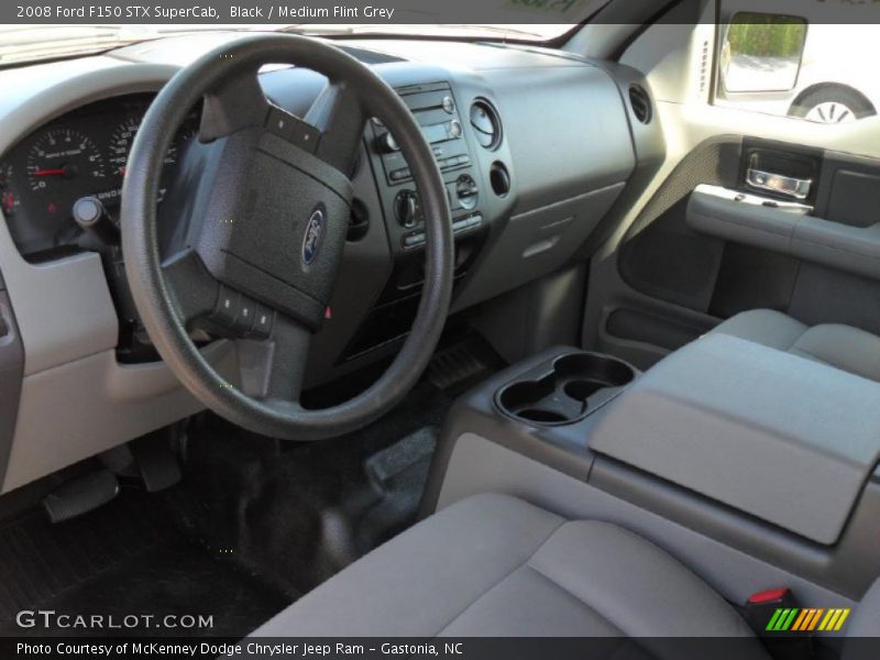 Black / Medium Flint Grey 2008 Ford F150 STX SuperCab