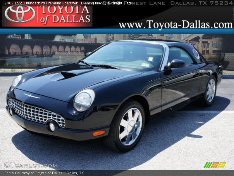 Evening Black / Midnight Black 2002 Ford Thunderbird Premium Roadster