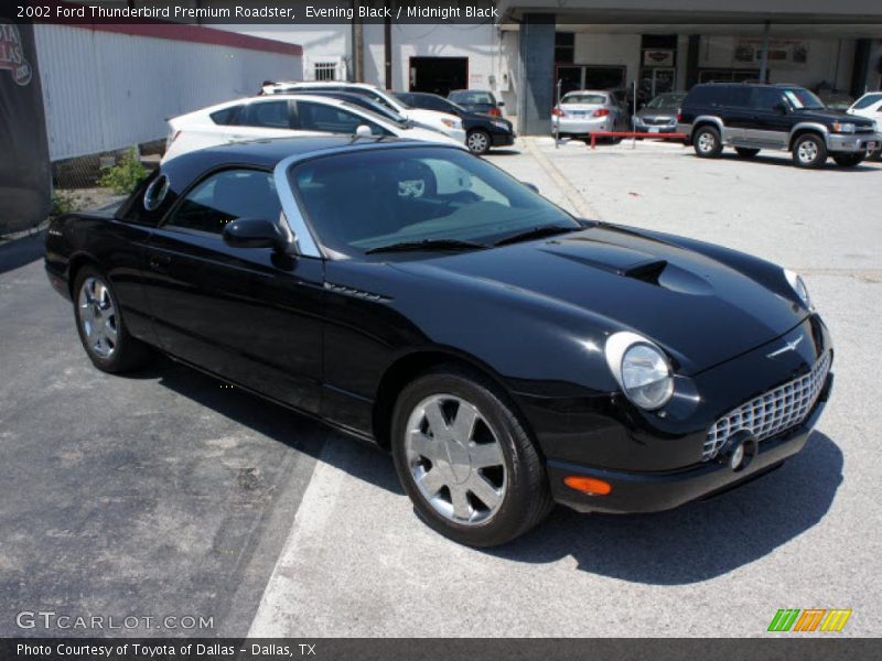 Evening Black / Midnight Black 2002 Ford Thunderbird Premium Roadster