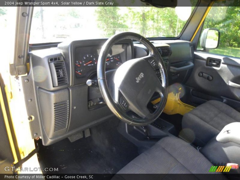 Solar Yellow / Dark Slate Gray 2004 Jeep Wrangler Sport 4x4