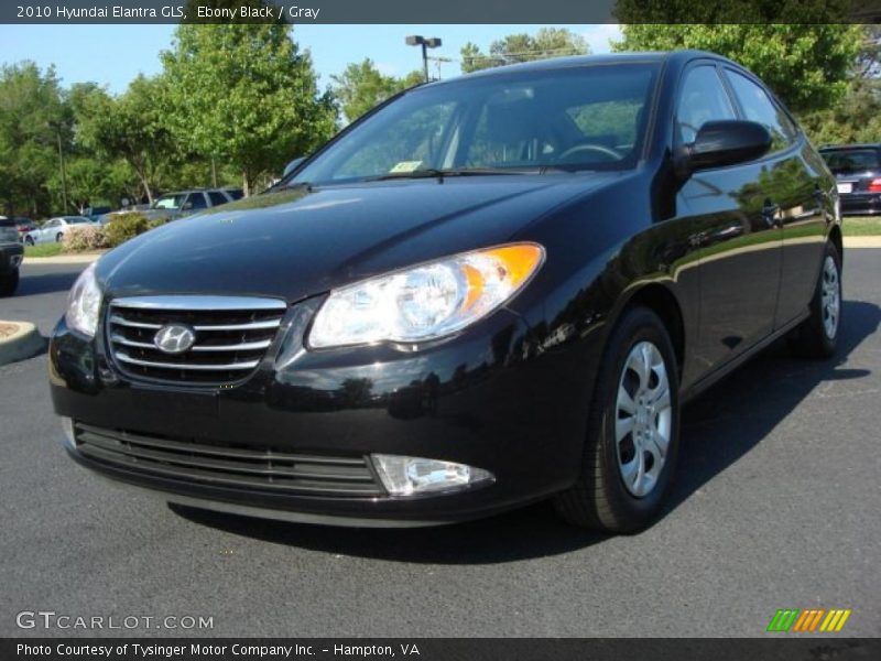 Ebony Black / Gray 2010 Hyundai Elantra GLS