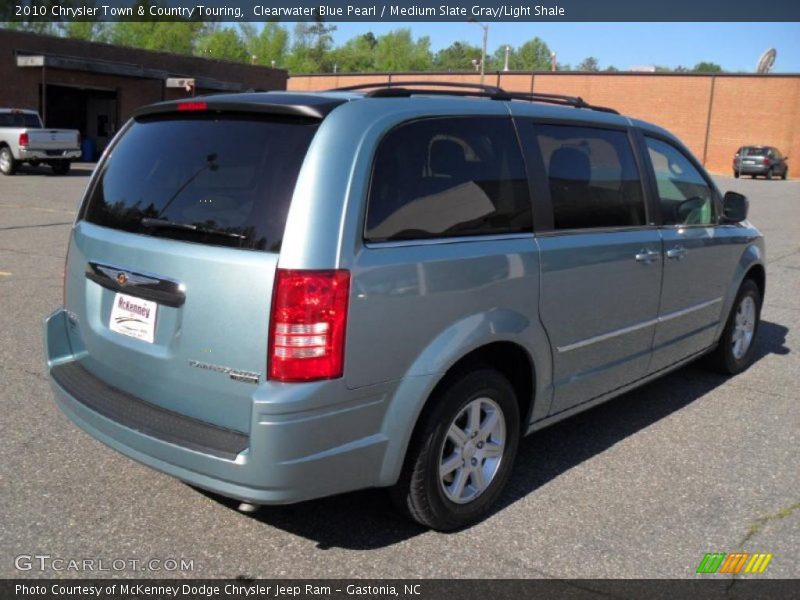Clearwater Blue Pearl / Medium Slate Gray/Light Shale 2010 Chrysler Town & Country Touring