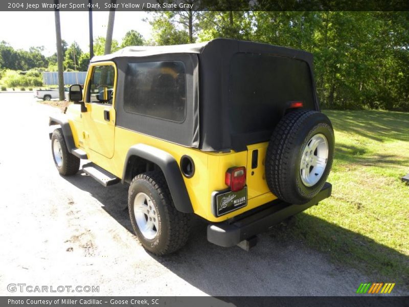 Solar Yellow / Dark Slate Gray 2004 Jeep Wrangler Sport 4x4