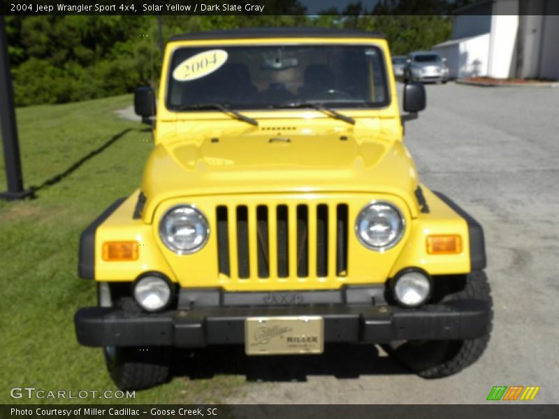 Solar Yellow / Dark Slate Gray 2004 Jeep Wrangler Sport 4x4