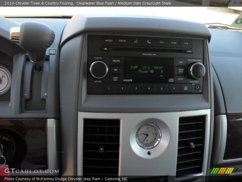 Clearwater Blue Pearl / Medium Slate Gray/Light Shale 2010 Chrysler Town & Country Touring