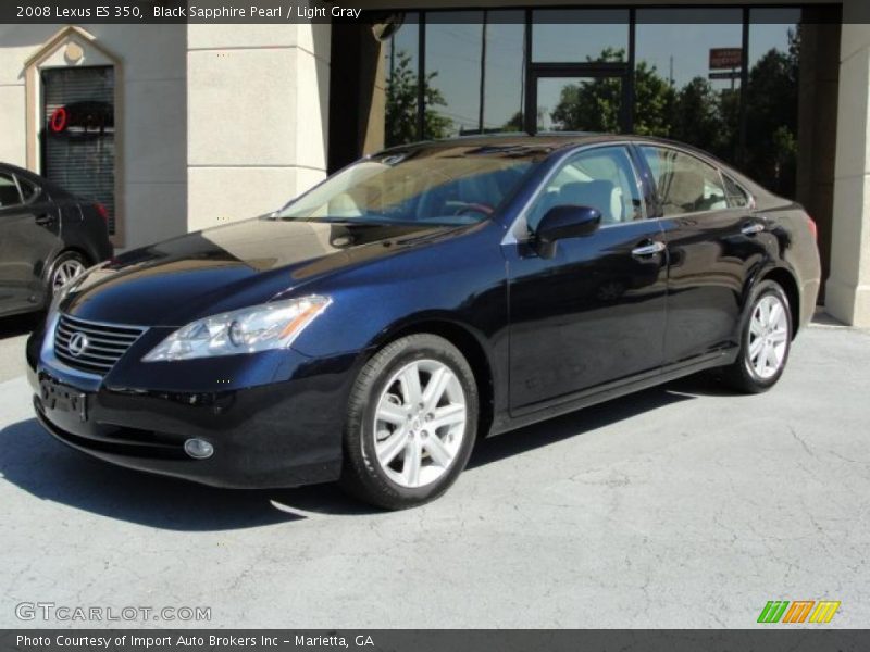 Black Sapphire Pearl / Light Gray 2008 Lexus ES 350