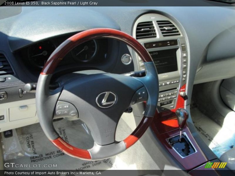 Black Sapphire Pearl / Light Gray 2008 Lexus ES 350