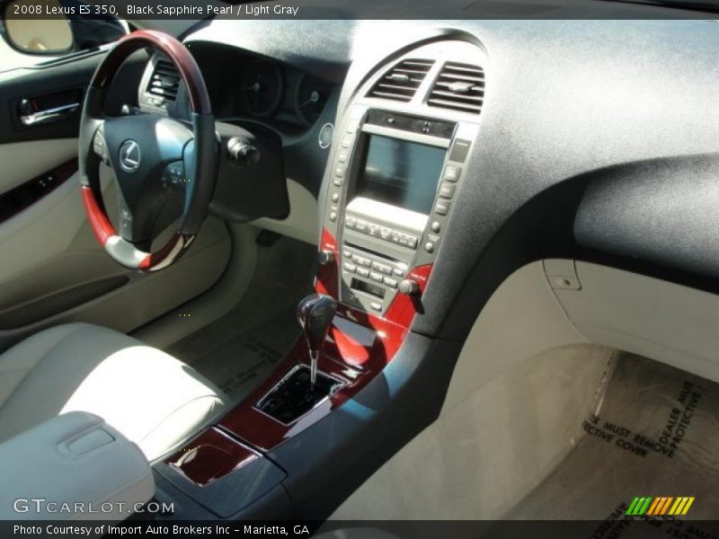 Black Sapphire Pearl / Light Gray 2008 Lexus ES 350