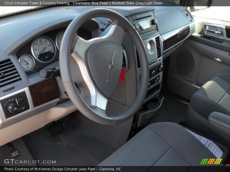 Clearwater Blue Pearl / Medium Slate Gray/Light Shale 2010 Chrysler Town & Country Touring