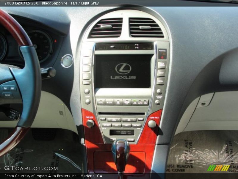 Black Sapphire Pearl / Light Gray 2008 Lexus ES 350
