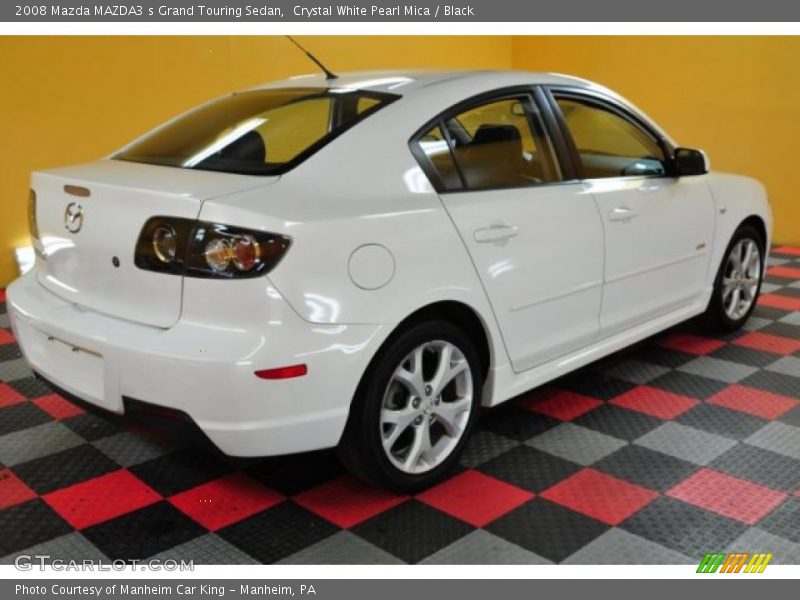 Crystal White Pearl Mica / Black 2008 Mazda MAZDA3 s Grand Touring Sedan
