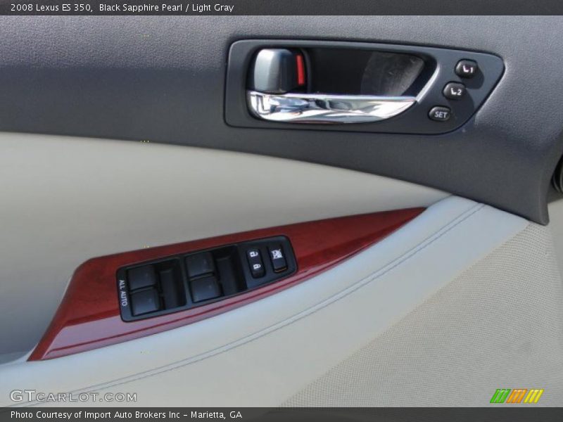 Black Sapphire Pearl / Light Gray 2008 Lexus ES 350