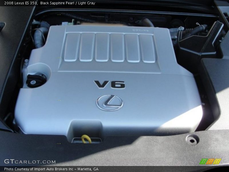 Black Sapphire Pearl / Light Gray 2008 Lexus ES 350