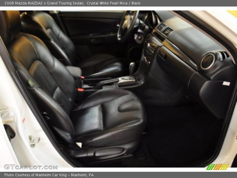 Crystal White Pearl Mica / Black 2008 Mazda MAZDA3 s Grand Touring Sedan