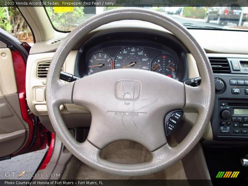 Firepepper Red Pearl / Ivory 2002 Honda Accord SE Sedan