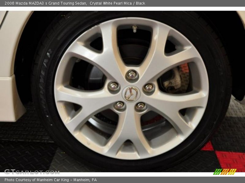 Crystal White Pearl Mica / Black 2008 Mazda MAZDA3 s Grand Touring Sedan