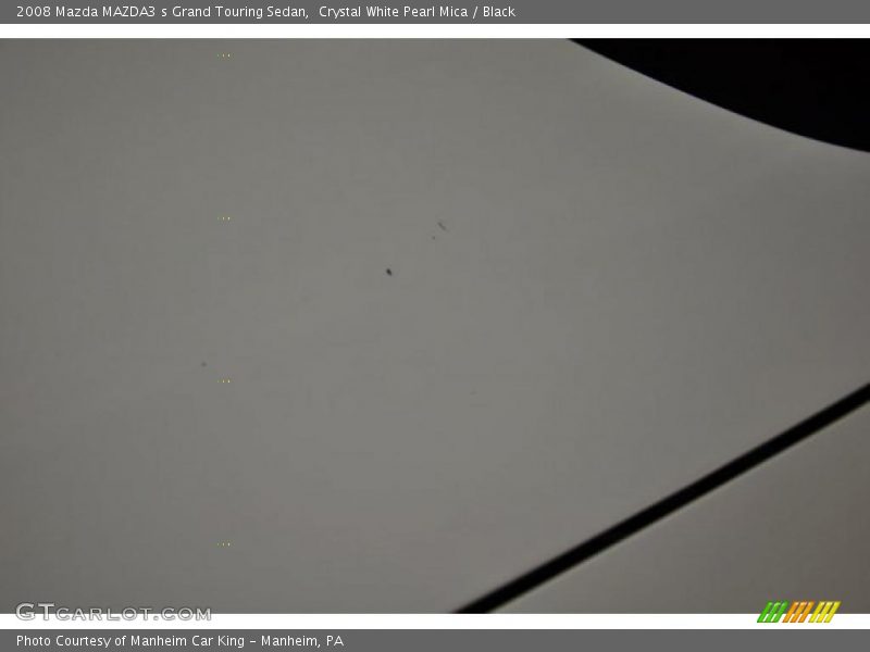 Crystal White Pearl Mica / Black 2008 Mazda MAZDA3 s Grand Touring Sedan