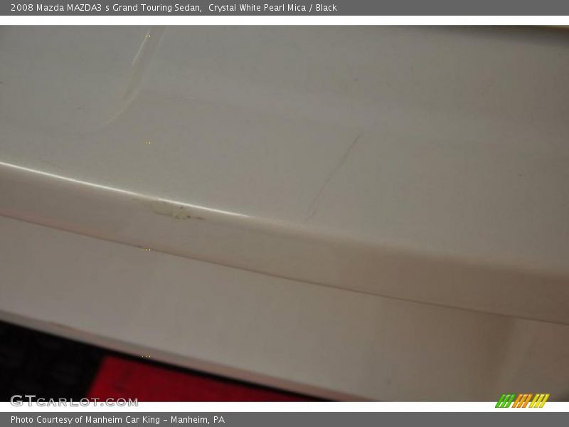 Crystal White Pearl Mica / Black 2008 Mazda MAZDA3 s Grand Touring Sedan