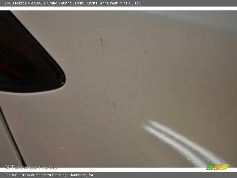 Crystal White Pearl Mica / Black 2008 Mazda MAZDA3 s Grand Touring Sedan