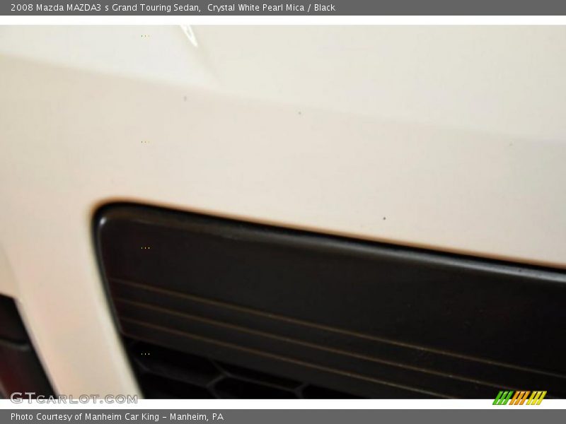 Crystal White Pearl Mica / Black 2008 Mazda MAZDA3 s Grand Touring Sedan