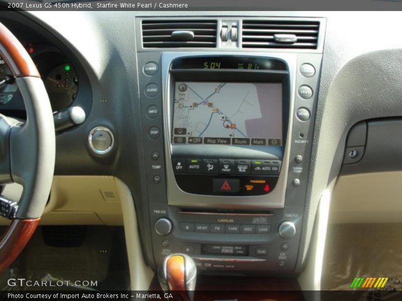 Navigation of 2007 GS 450h Hybrid