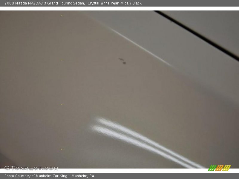 Crystal White Pearl Mica / Black 2008 Mazda MAZDA3 s Grand Touring Sedan