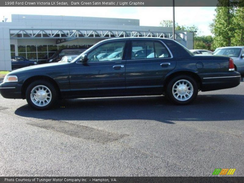 Dark Green Satin Metallic / Light Graphite 1998 Ford Crown Victoria LX Sedan