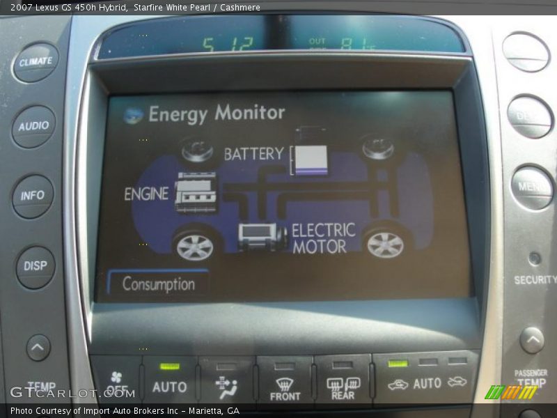 Controls of 2007 GS 450h Hybrid