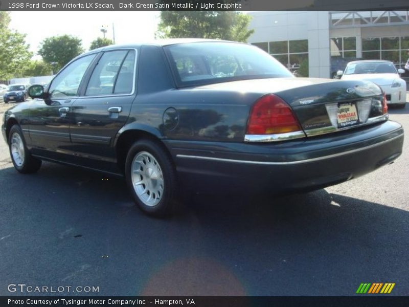 Dark Green Satin Metallic / Light Graphite 1998 Ford Crown Victoria LX Sedan