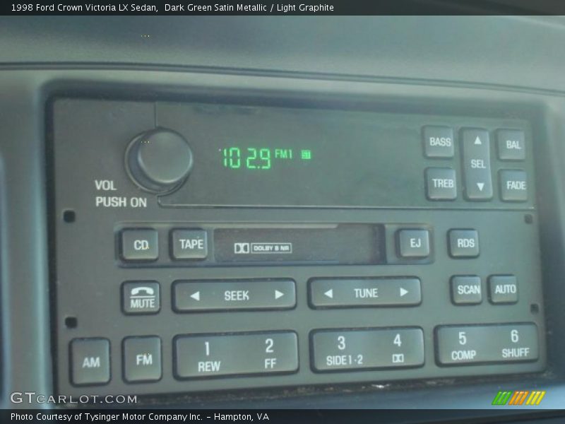 Dark Green Satin Metallic / Light Graphite 1998 Ford Crown Victoria LX Sedan