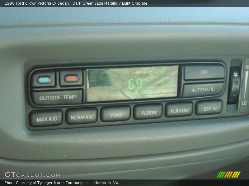 Dark Green Satin Metallic / Light Graphite 1998 Ford Crown Victoria LX Sedan