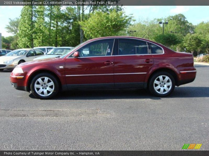 Colorado Red Pearl / Black 2003 Volkswagen Passat GLX 4Motion Sedan