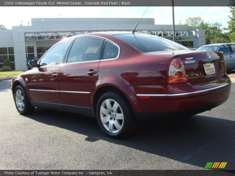Colorado Red Pearl / Black 2003 Volkswagen Passat GLX 4Motion Sedan