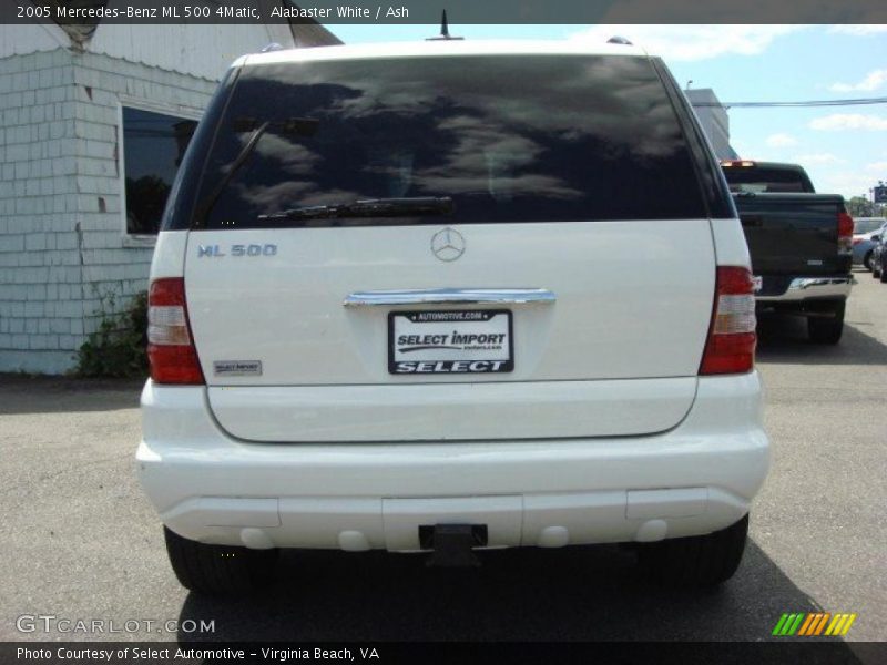 Alabaster White / Ash 2005 Mercedes-Benz ML 500 4Matic