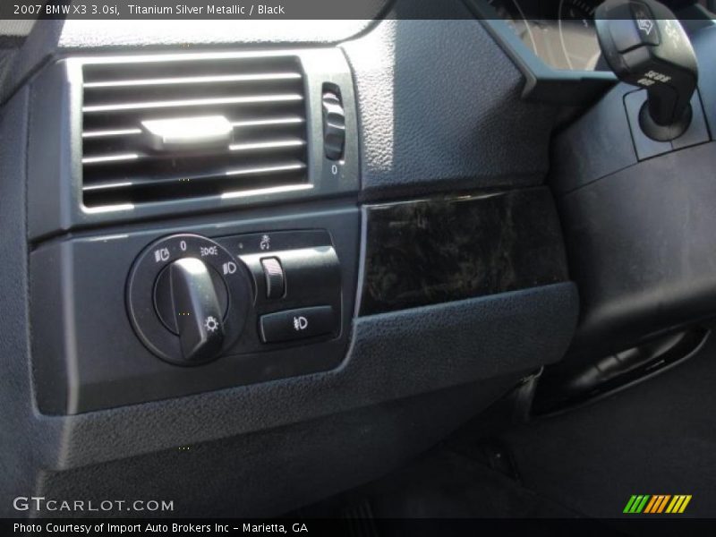Titanium Silver Metallic / Black 2007 BMW X3 3.0si