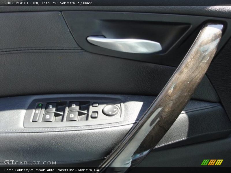 Titanium Silver Metallic / Black 2007 BMW X3 3.0si