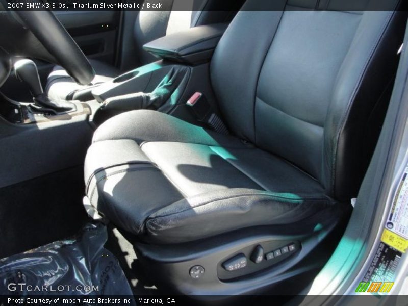 Titanium Silver Metallic / Black 2007 BMW X3 3.0si