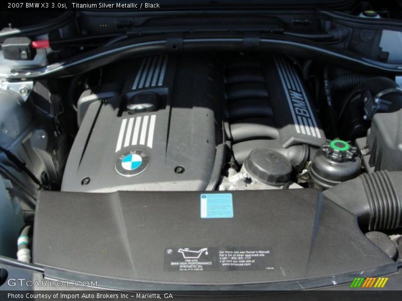 Titanium Silver Metallic / Black 2007 BMW X3 3.0si