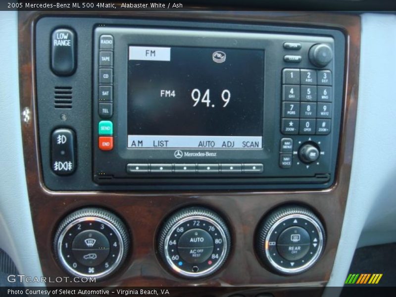 Controls of 2005 ML 500 4Matic