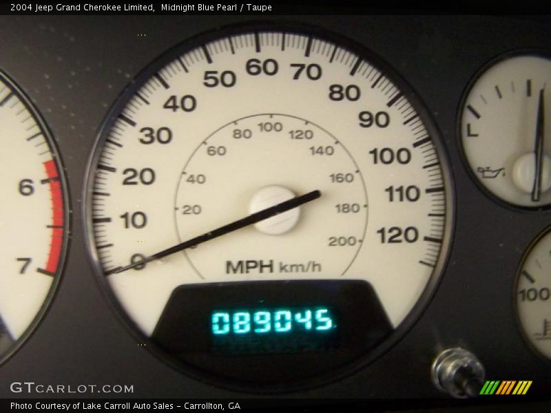 Midnight Blue Pearl / Taupe 2004 Jeep Grand Cherokee Limited