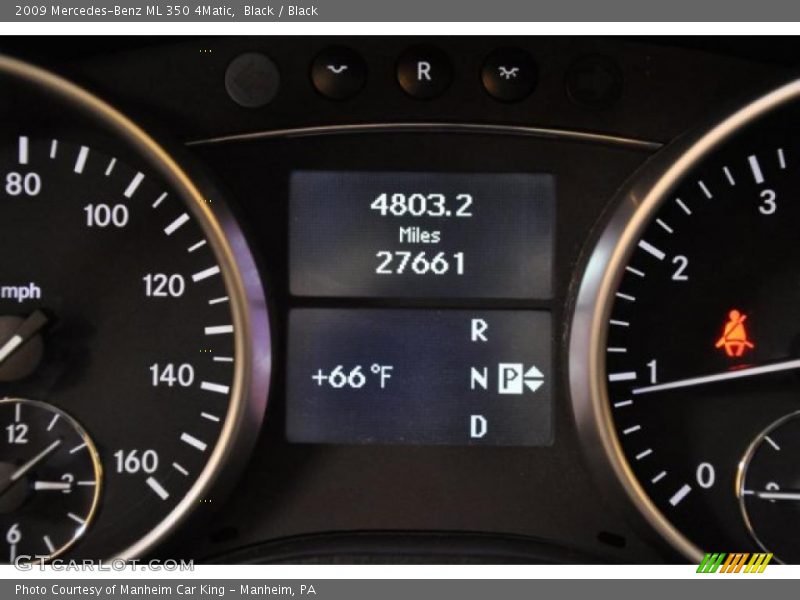 Black / Black 2009 Mercedes-Benz ML 350 4Matic