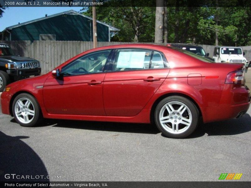 Moroccan Red Pearl / Parchment 2008 Acura TL 3.2