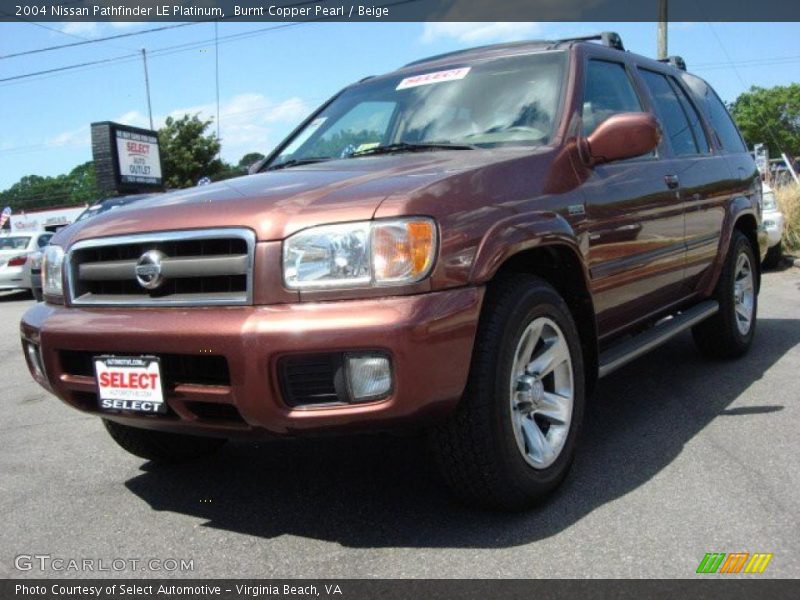 Burnt Copper Pearl / Beige 2004 Nissan Pathfinder LE Platinum