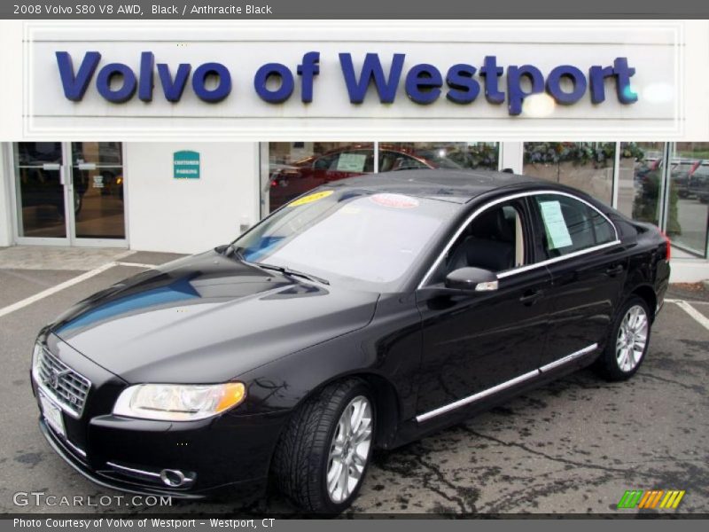 Black / Anthracite Black 2008 Volvo S80 V8 AWD
