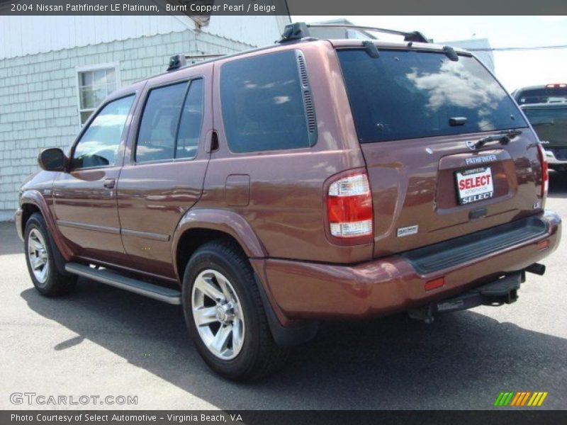 Burnt Copper Pearl / Beige 2004 Nissan Pathfinder LE Platinum